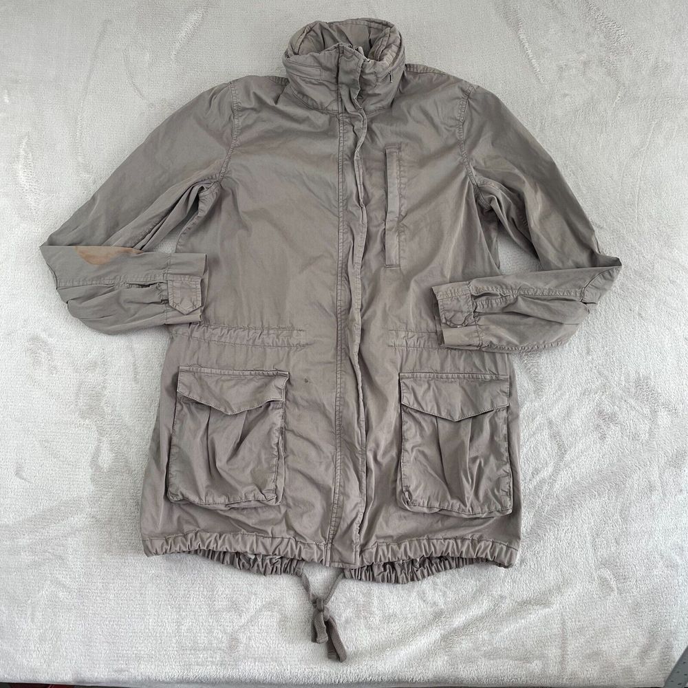 Y/OSEMITE James Perse Parka Hooded‎ Utility Jacket Women 3 Large Grey Fishtail